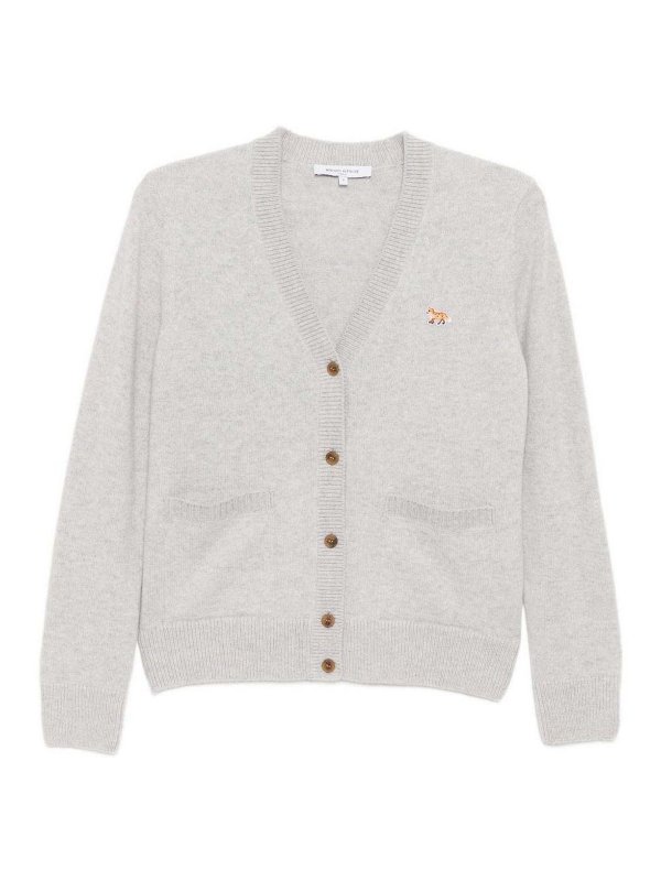 MAISON KITSUNÉ: cardigans - Baby Fox Wool Cardigan