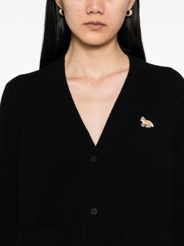 MAISON KITSUNÉ: cardigan online - Cardigan in lana di volpe baby