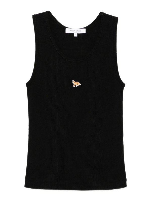MAISON KITSUNÉ: Tops y camisetas sin mangas - Top - Negro