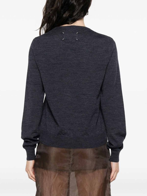 Maison Margiela: crew necks online - Wool Crewneck Sweater