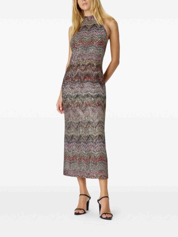 MISSONI: maxi dresses online - High-Neck Long Dress