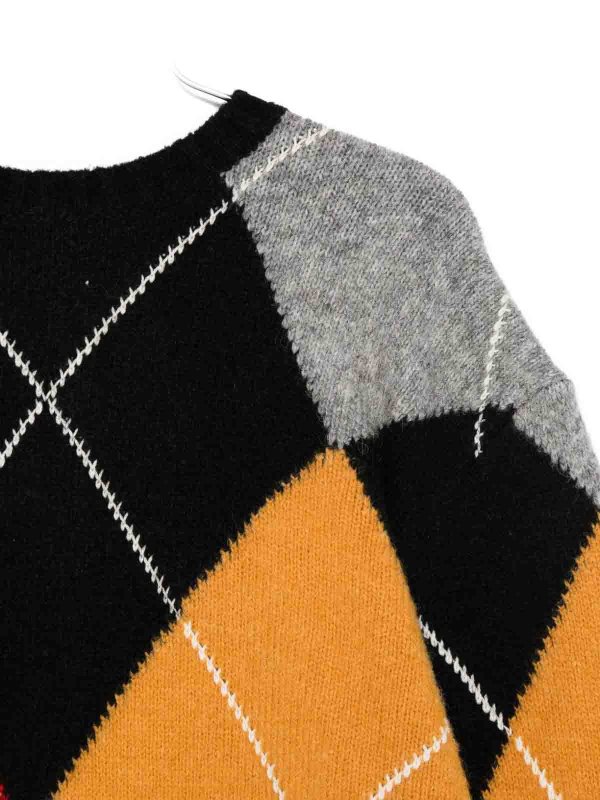 The Best Shops Semicouture: Strickpullover mit Rundhalsausschnitt - Rundhalspullover - Grau