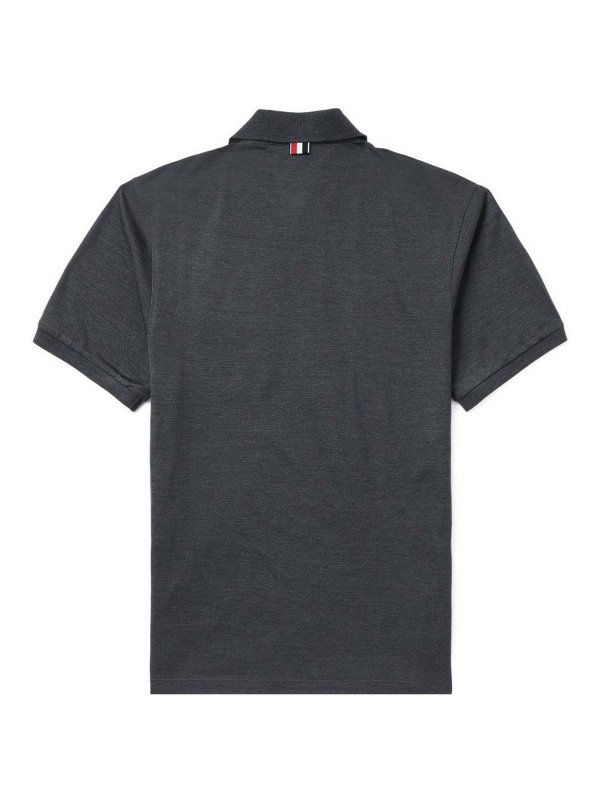 The Best Shops THOM BROWNE: Rwb Cotton Polo Shirt