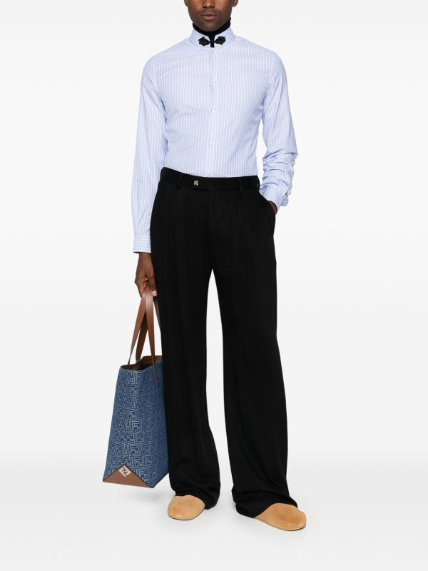 The Best Shops VALENTINO: shirts - Striped Cotton Shirt