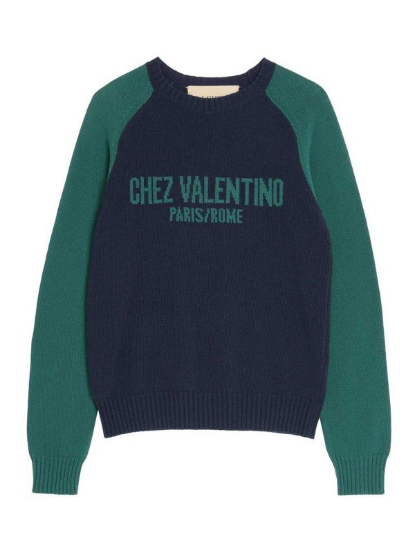 VALENTINO: crew necks - Chez  Wool Sweater