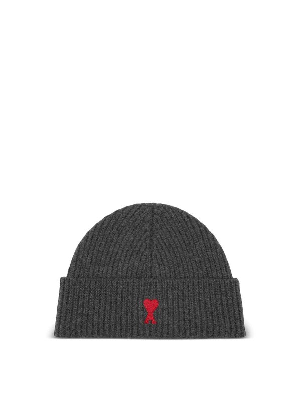 AMI PARIS: Bonnets - Bonnet - Gris