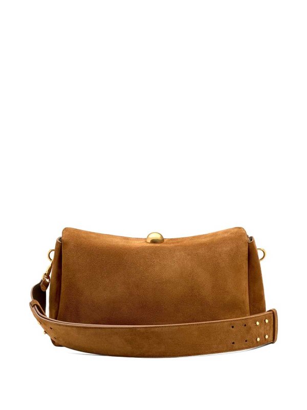Suede Leather Shoulder Bag shop online: AMI PARIS