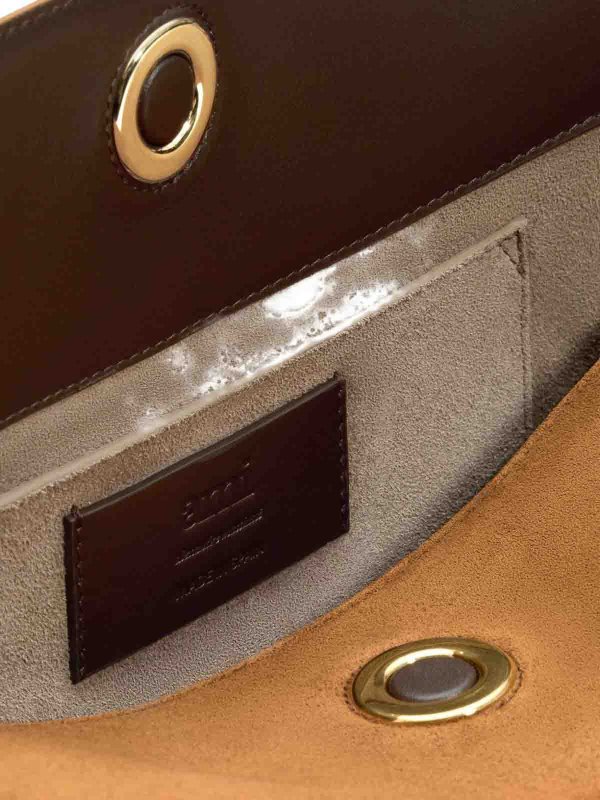 The Best Shops AMI PARIS: Suede Leather Shoulder Bag