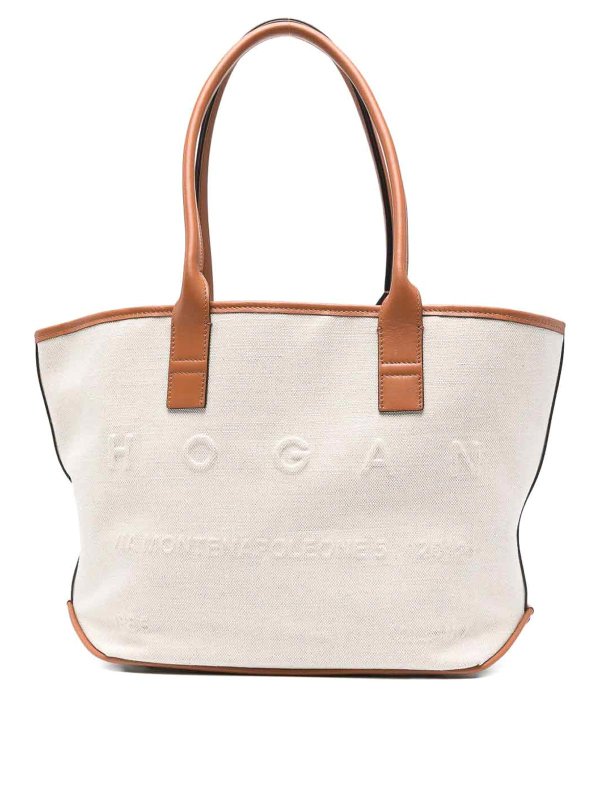 HOGAN: Handtaschen - Shopper - Weiß