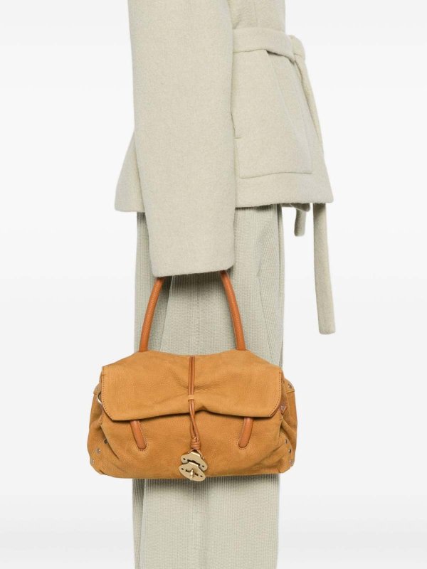 ZANELLATO: totes bags online - Dotta Jones Small Suede Leather Handbag