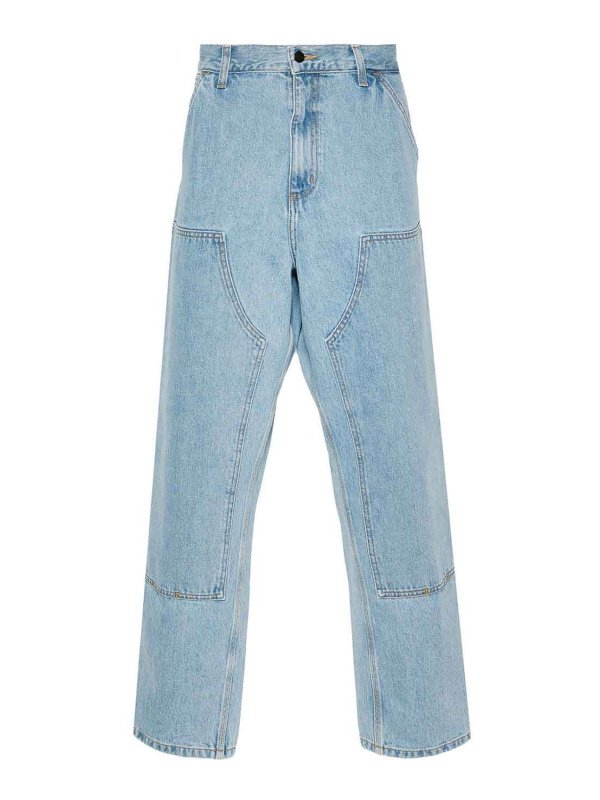 CARHARTT: straight leg jeans - Double Knee Denim Jeans