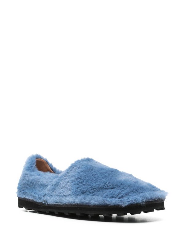 Marni: Loafers & Slippers online - Faux Fur Slip-On Loafers