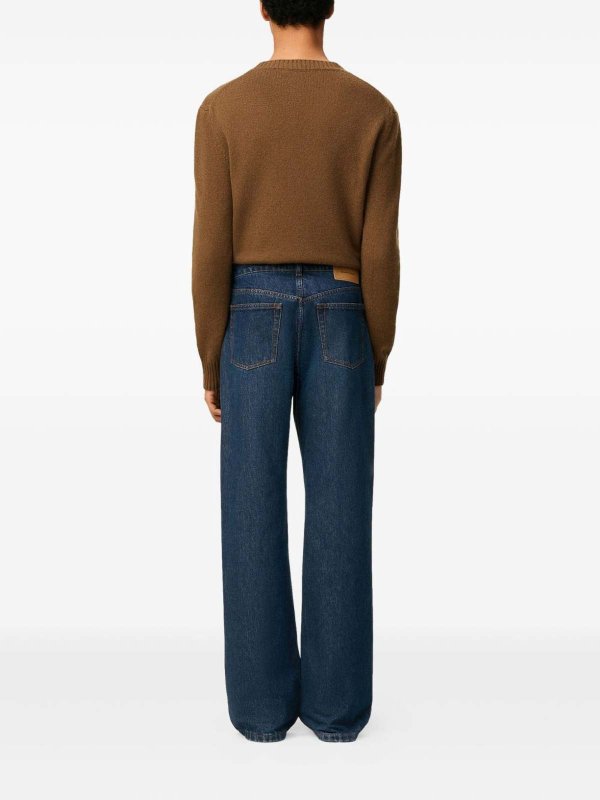 AMI PARIS: straight leg jeans online - Wide Leg Denim Jeans