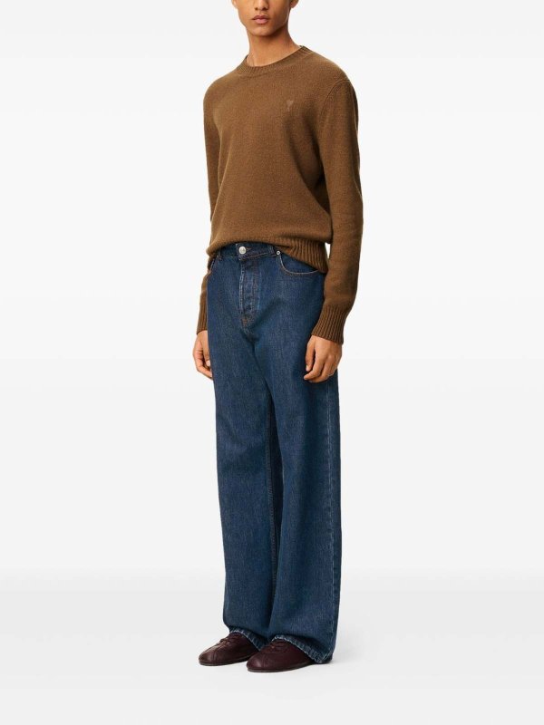 The Best Shops AMI PARIS: straight leg jeans - Wide Leg Denim Jeans