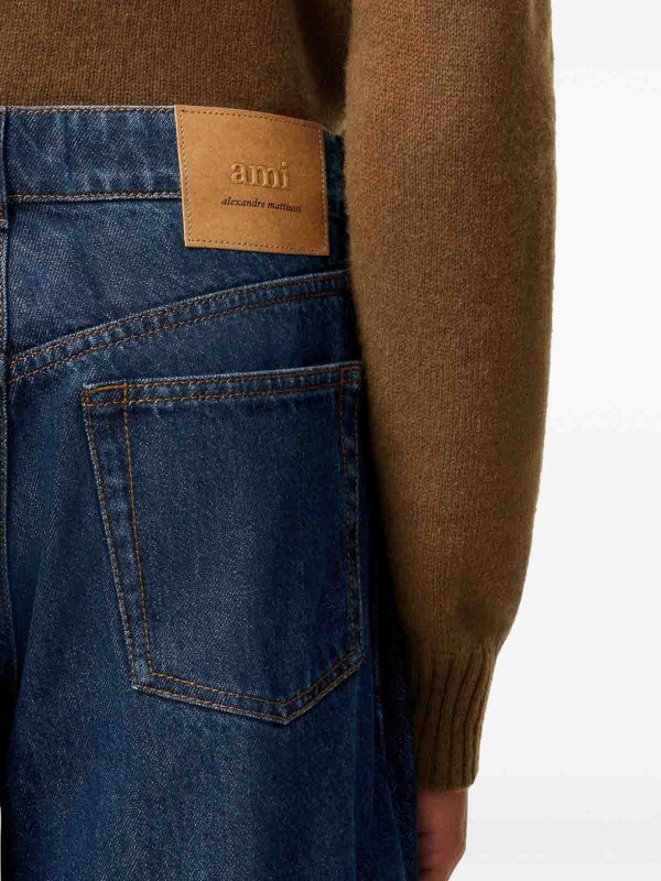Wide Leg Denim Jeans shop online: AMI PARIS