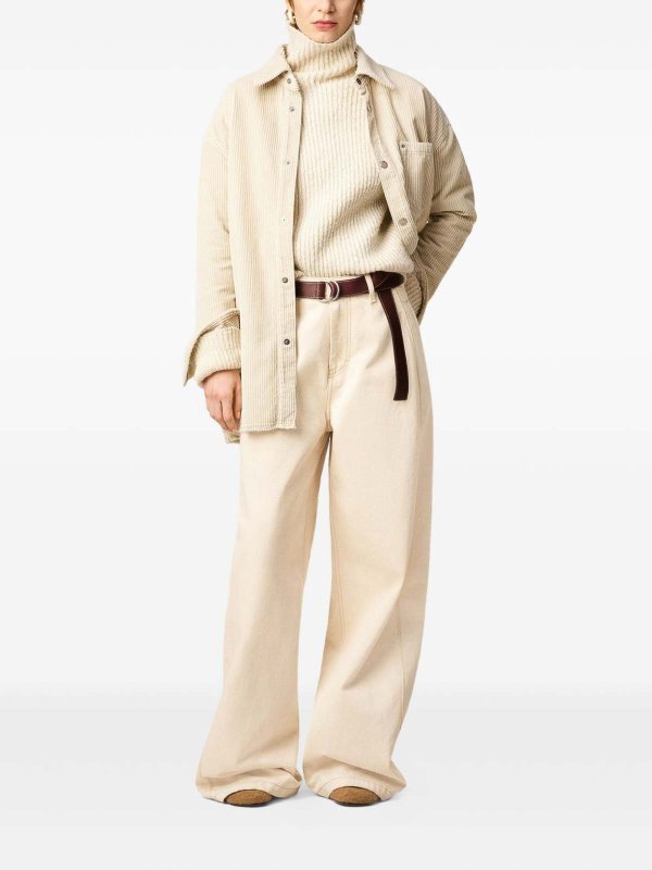 AMI PARIS: straight leg jeans online - Super Wide Denim Jeans