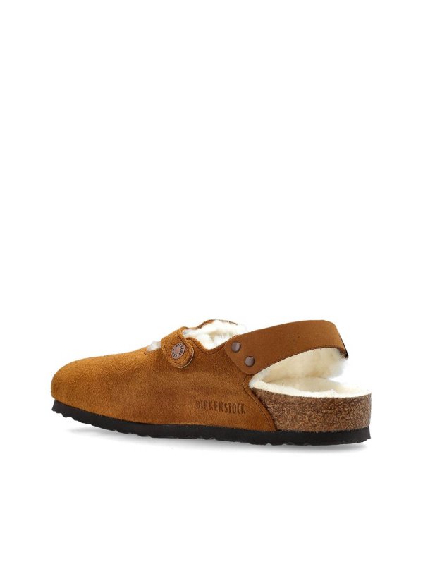 The Best Shops BIRKENSTOCK: Loafers & Slippers - Tokio Shearling Suede Slippers