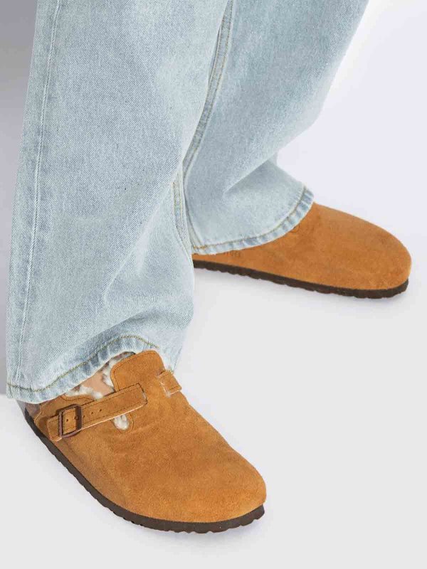 The Best Shops BIRKENSTOCK: Tokio Shearling Suede Slippers