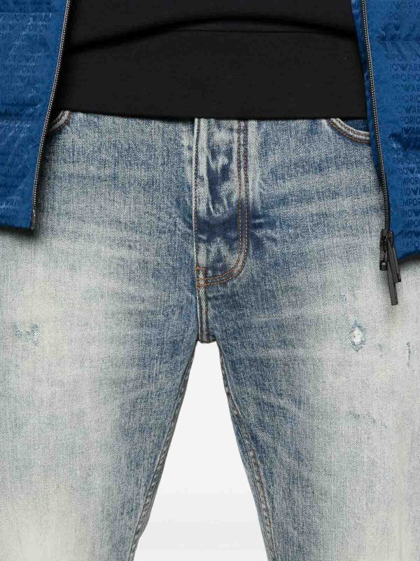 EMPORIO ARMANI: straight leg jeans online - Denim Cotton Jeans