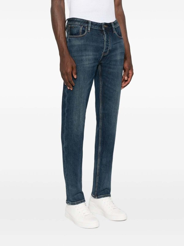 The Best Shops EMPORIO ARMANI: straight leg jeans - Denim Cotton Jeans