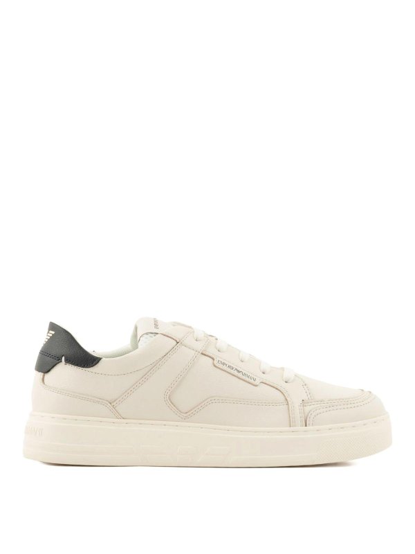 EMPORIO ARMANI: sneakers - Sneakers in pelle con logo
