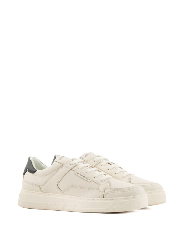 Sneakers in pelle con logo shop online: EMPORIO ARMANI
