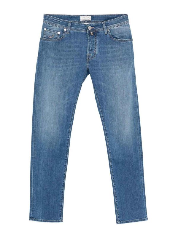 JACOB COHEN: Straight Leg Jeans - Straight Leg Jeans - Blau