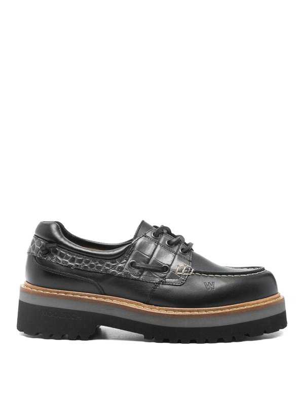WOOLRICH: Mocasines y Zapatillas - Mocasines - Negro