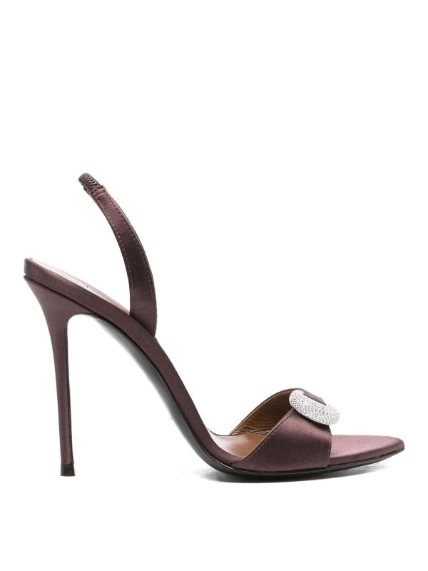 GIUSEPPE ZANOTTI: sandals - Clandestino Satin Heel Sandals