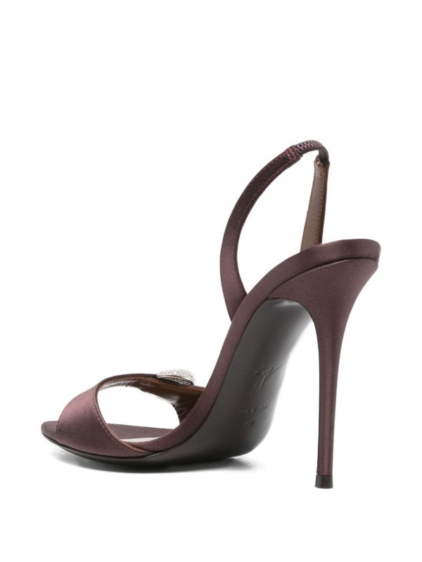 The Best Shops GIUSEPPE ZANOTTI: sandals - Clandestino Satin Heel Sandals