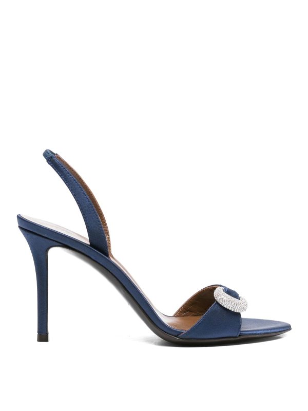 GIUSEPPE ZANOTTI: sandals - Clandestino Satin Heel Sandals