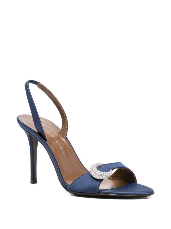 GIUSEPPE ZANOTTI: sandals online - Clandestino Satin Heel Sandals