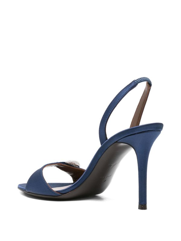 The Best Shops GIUSEPPE ZANOTTI: sandals - Clandestino Satin Heel Sandals