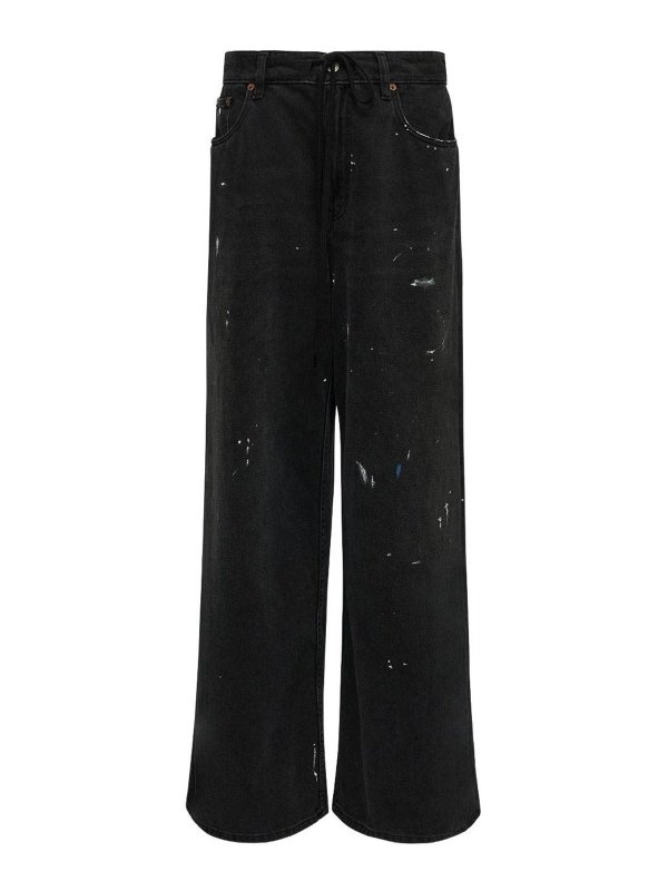 MM6 MAISON MARGIELA: Straight Leg Jeans - Straight Leg Jeans - Schwarz