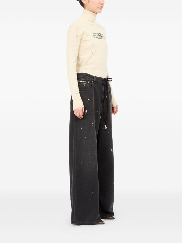 MM6 MAISON MARGIELA: Straight Leg Jeans online - Straight Leg Jeans - Schwarz