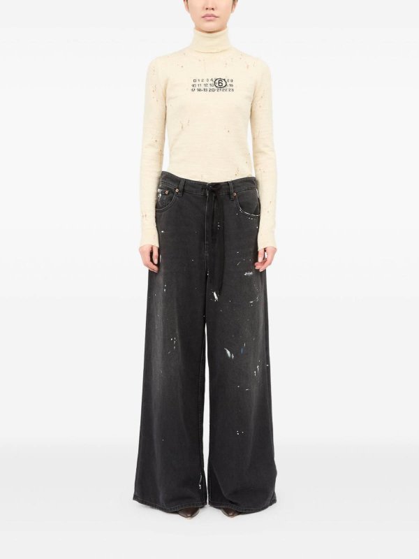Straight Leg Jeans - Schwarz shop online: MM6 MAISON MARGIELA