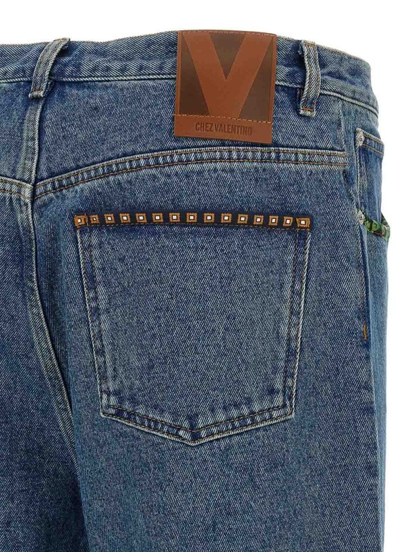 Embroidered Denim Jeans shop online: VALENTINO