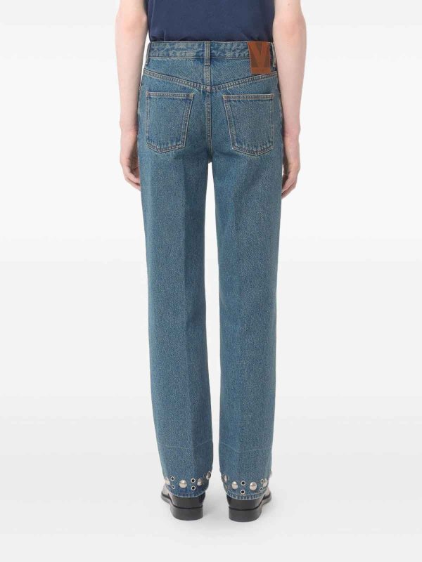 The Best Shops VALENTINO: straight leg jeans - Denim Cotton Jeans