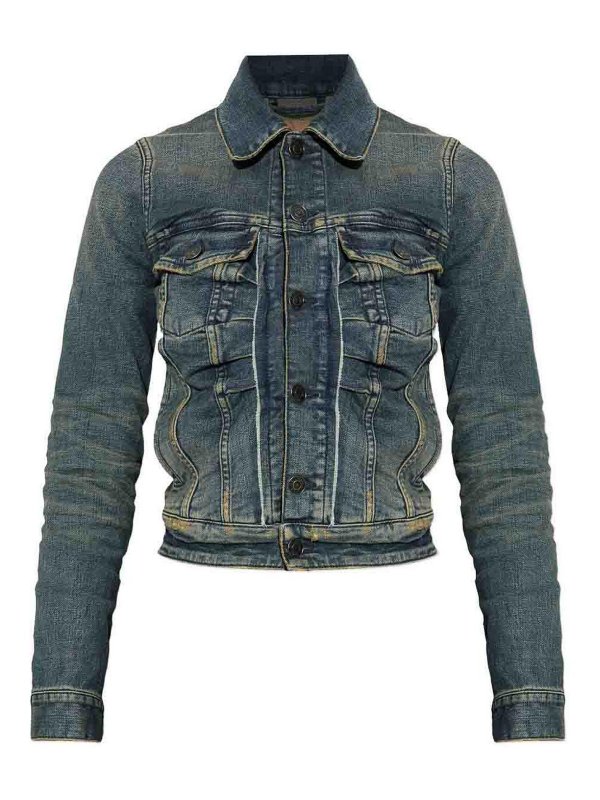 BALENCIAGA: デニムジャケット - デニムジャケット - ブルー