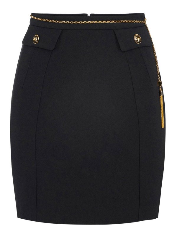 ELISABETTA FRANCHI: Jupes midi et au genou - Jupe Midi - Noir