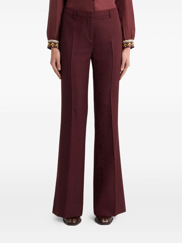 ETRO: pantaloni casual online - Pantaloni in fresco lana jacquard