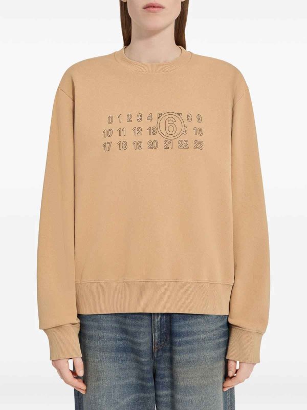 スウェットシャツ/セーター - 白 shop online: MM6 MAISON MARGIELA