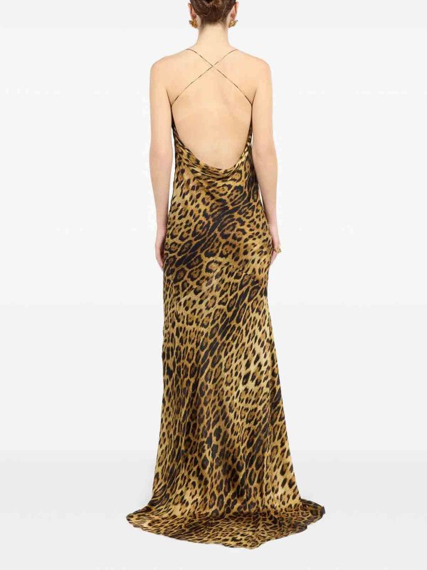 Robe Au Genou - Couleur Chair shop online: ROBERTO CAVALLI