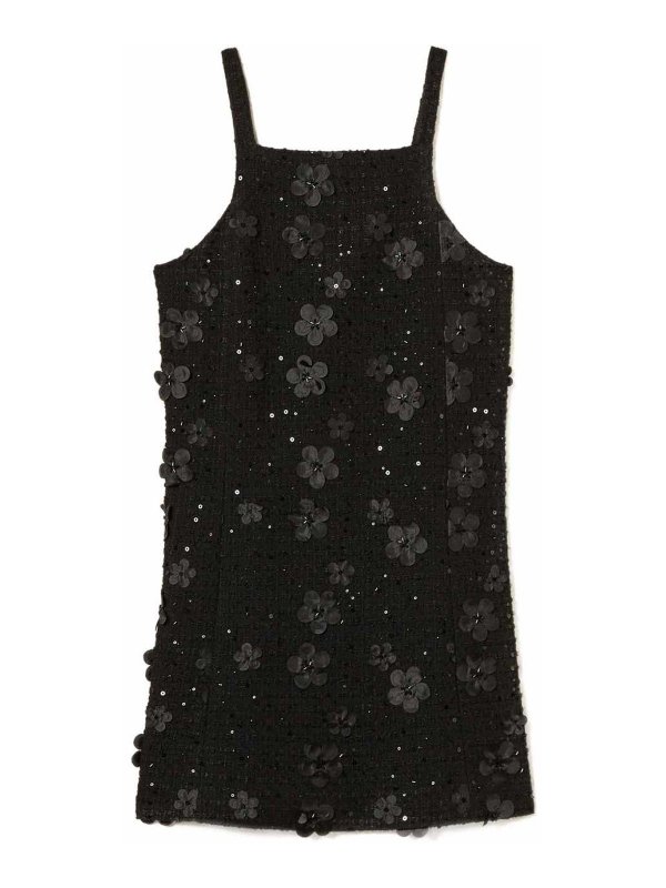 TWINSET: short dresses - Boucl Short Dress With Embroidery