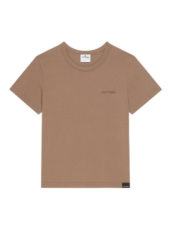 Courreges: t-shirts - Embroidered T-Shirt