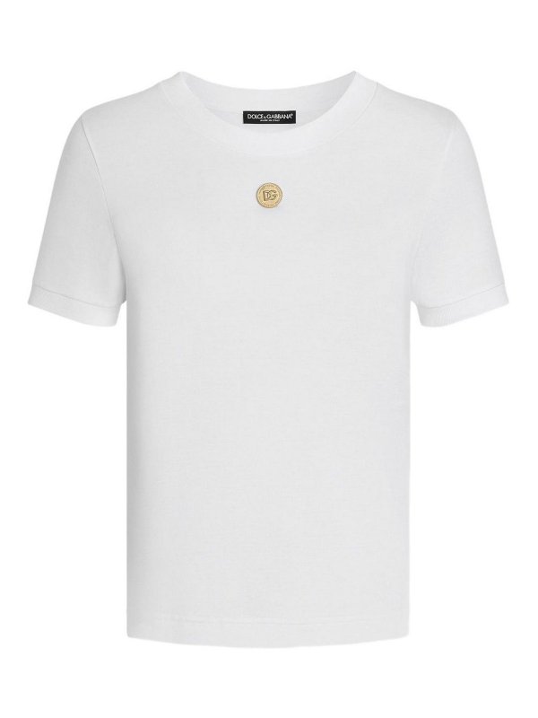 DOLCE & GABBANA: t-shirt - Maglietta Con Medaglia