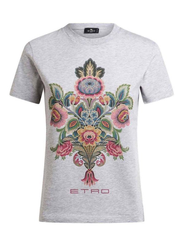 ETRO: Camisetas - Camiseta - Gris
