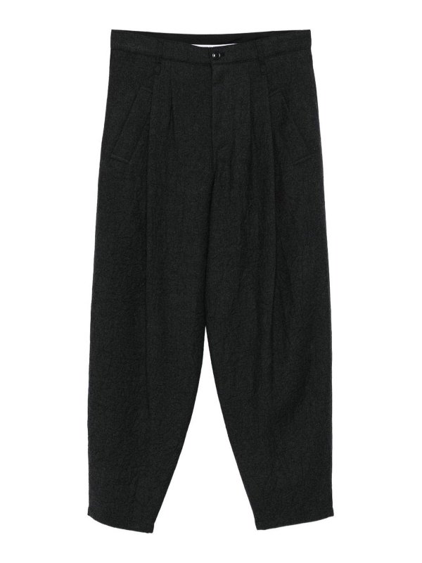 GIORGIO ARMANI: Tailored & Formal trousers - Single-Pleat TrousersPure Virgin Wool Flannel