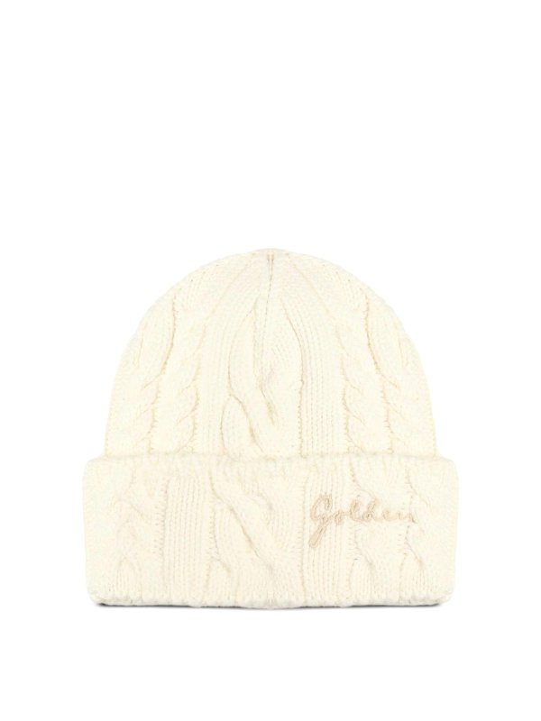 GOLDEN GOOSE: giacche casual - Berretto In Lana Con Ricamo