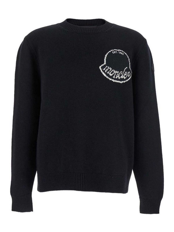 MONCLER: crew necks - Logoed Woollen Jumper